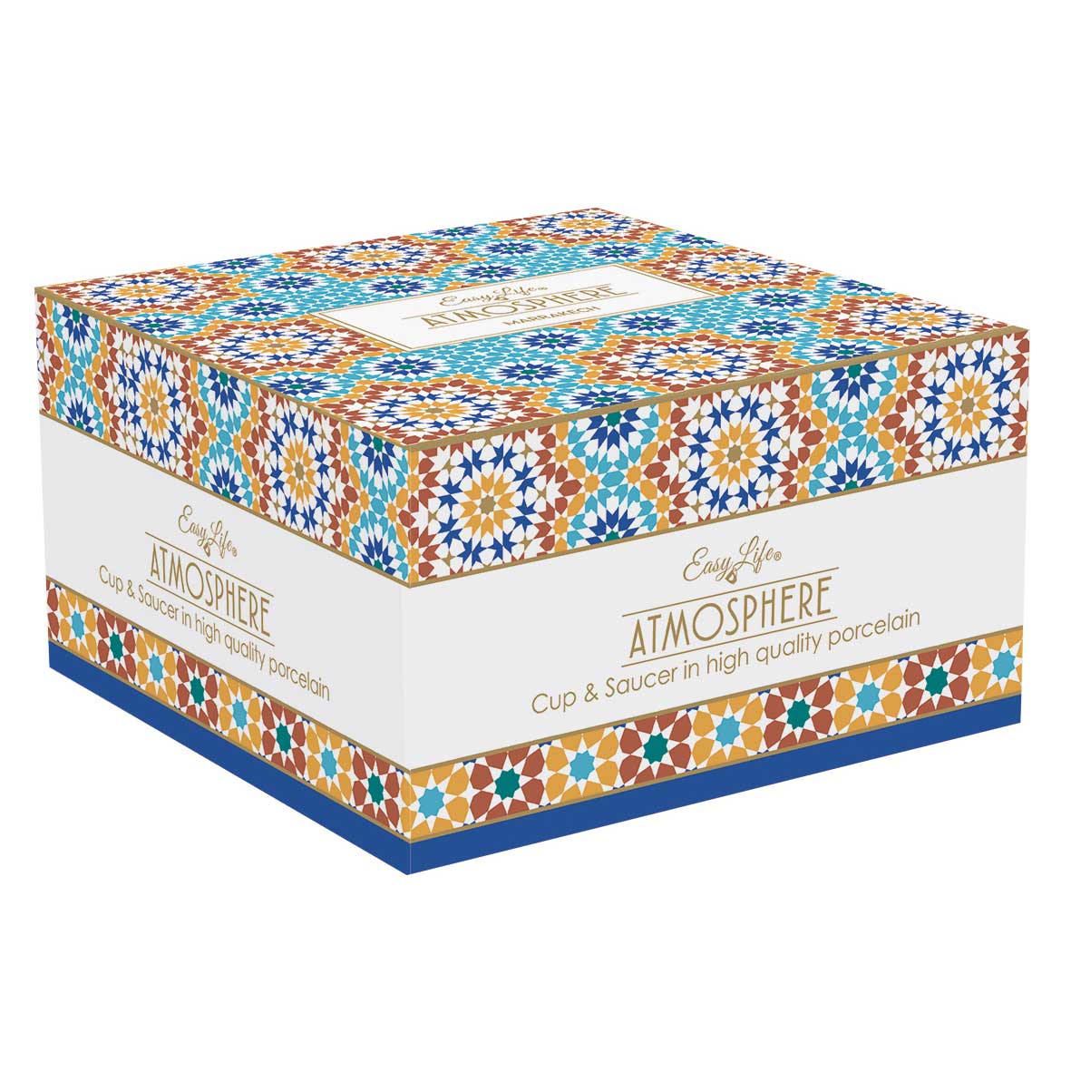 Bögre Porcelán nagy reggeliző csésze aljjal Marrakech