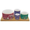 Tálka Porcelán tálka szett bambusz tálcán díszdobozban Eclectic Chic