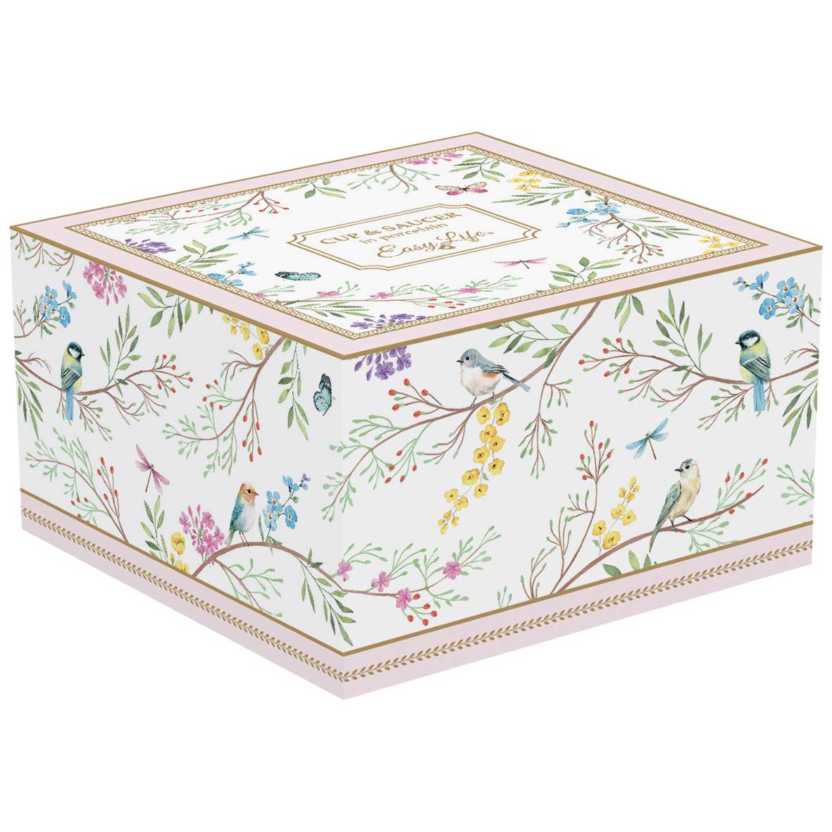Bögre, csésze Porcelán teáscsésze aljjal diszdobozban 200 ml Birds Melody