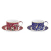 Bögre, csésze Porcelán teáscsésze aljjal két személyes díszdobozban Eclectic Chic