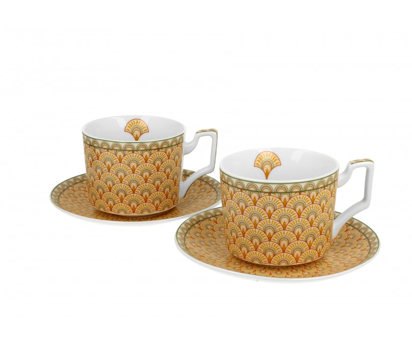 Bögre, csésze Porcelán teáscsésze aljjal két személyes Solis