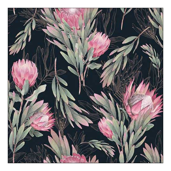 Szalvéta Protea Black papírszalvéta 33x33 cm 20 db-os