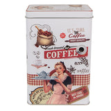 Fémdoboz Retro konyhai kávés fémdoboz Fresh brewed coffee