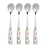 Rozsdamentes acél teáskanál szett 4 db-os porcelán nyéllel Easy Life Mon Amour