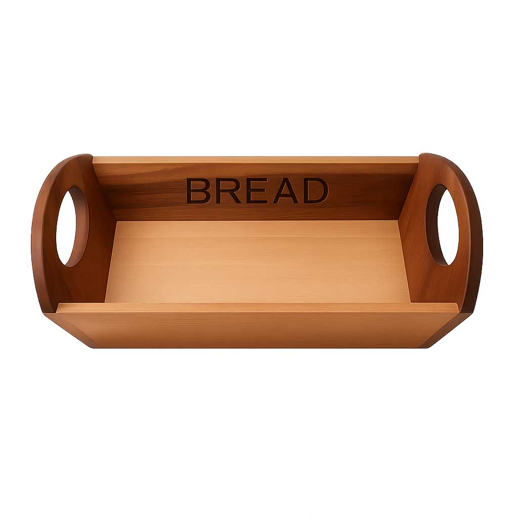 Rusztikus fa kenyérkosár BREAD