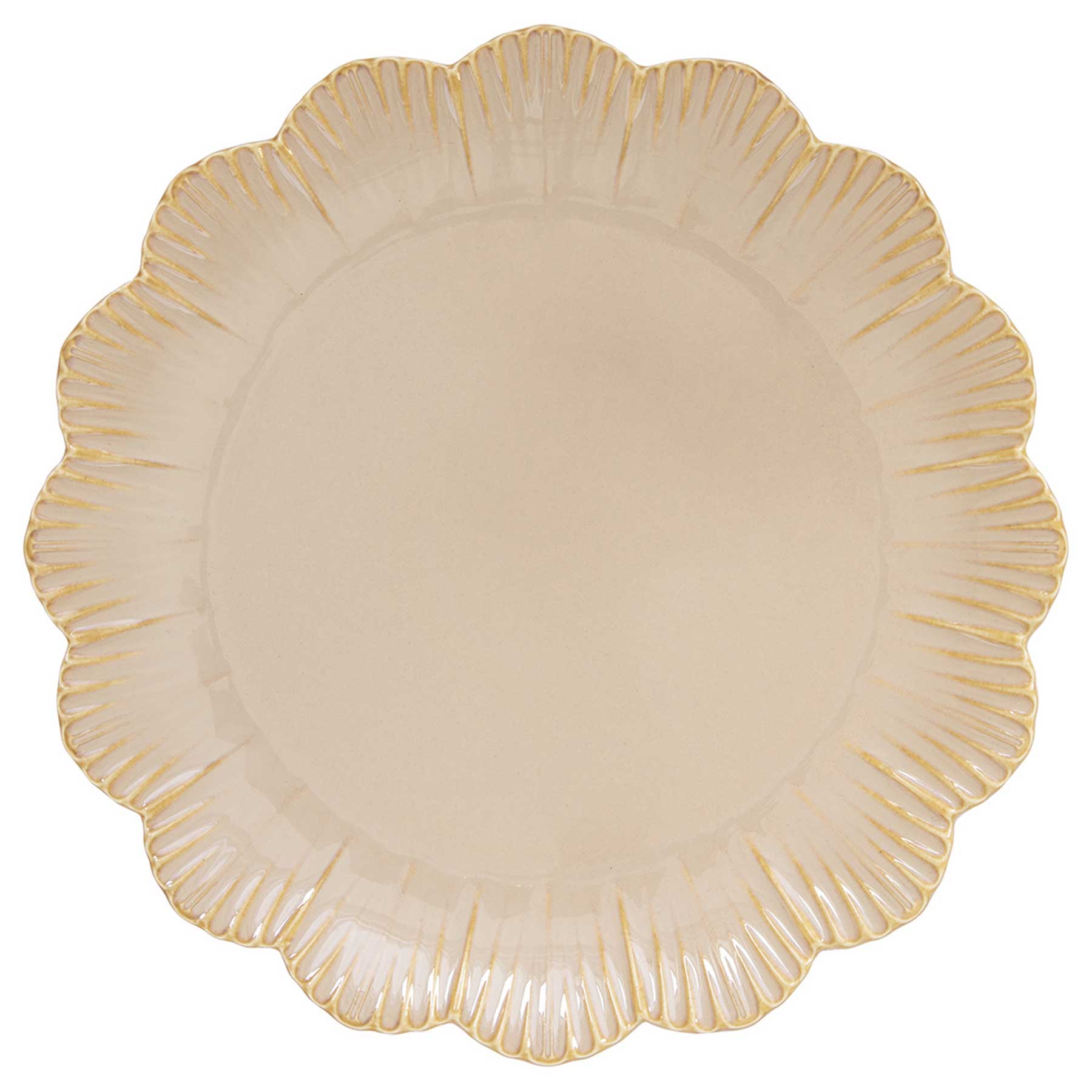 Tányér, étkészlet Rusztikus porcelán desszertes tányér Fleuri Terracotta