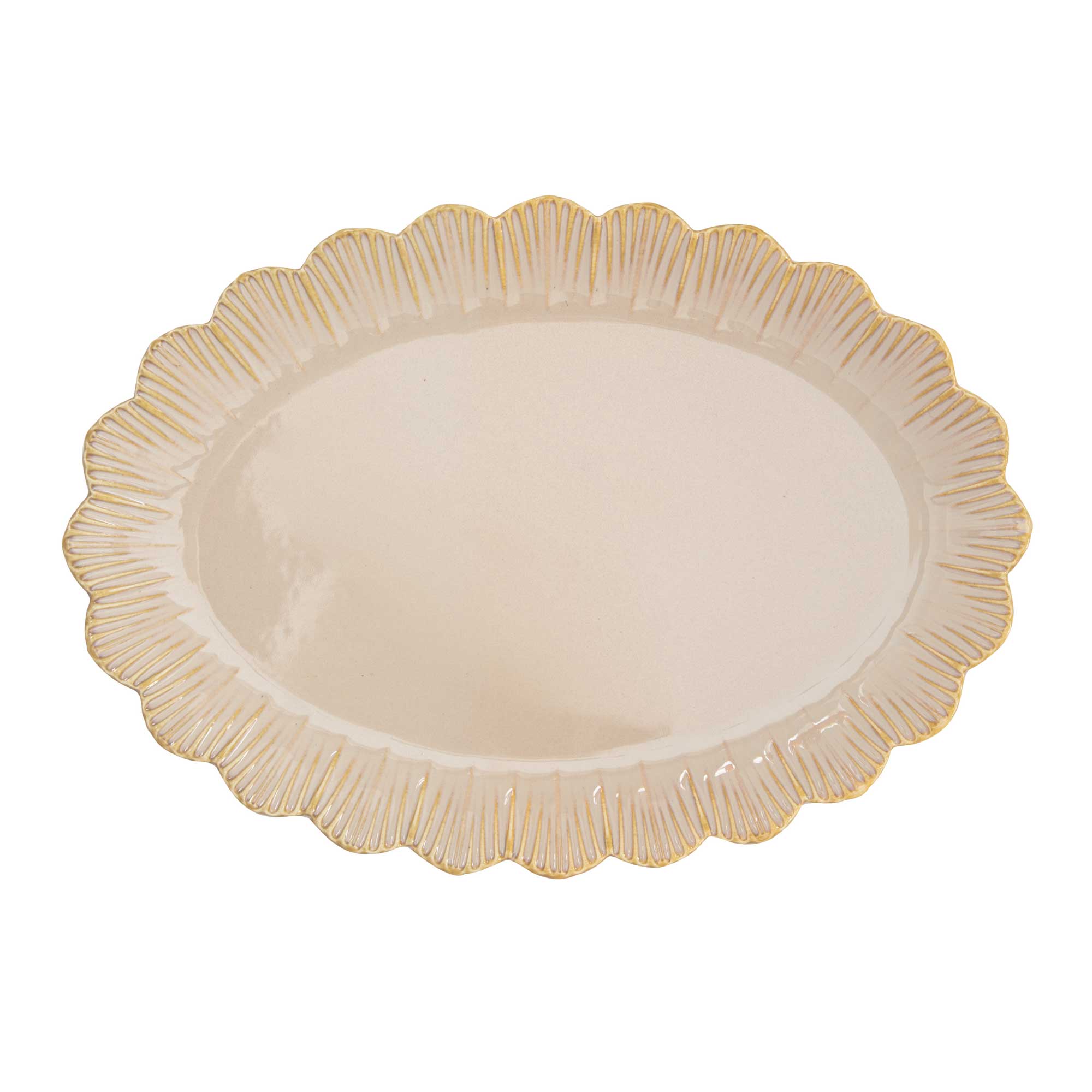 Tálka Rusztikus porcelán ovális sültes kínáló tál Fleuri Terracotta