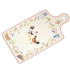 Sajtvágó Sajtkínáló porcelán lap 34,5x18 cm kakasos Country Life