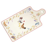 Sajtvágó Sajtkínáló porcelán lap 34,5x18 cm kakasos Country Life