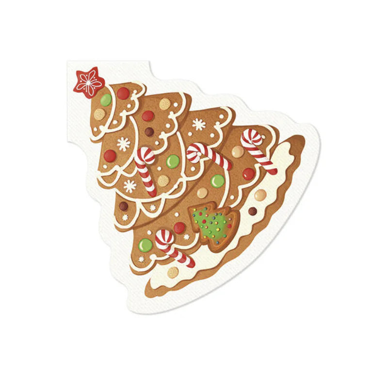 Karácsonyi szalvéta mézeskalács fenyőfaSweet Tree 32 cm 10 db-os