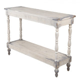 Vintage antikolt konzolasztal fehér – 110 × 35 × 78 cm