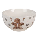 Karácsonyi porcelán müzlis tálka 500 ml mézeskalács babás