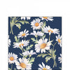 Százszorszép virágos háromrétegű papírszalvéta 25x25 cm 20 db Beautiful daisies blue