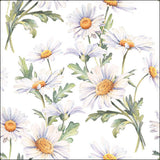 Százszorszép virágos háromrétegű papírszalvéta 33x33cm 20 db Beautiful daisies white