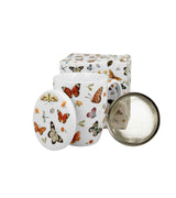 Porcelán pillangós bögre fém szűrővel 360 ml ajándék díszdobozban Butterflies