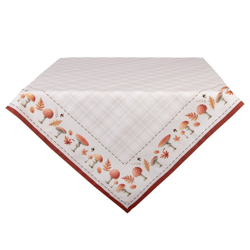 Pamut asztalterítő 100x100 cm Kockás gombás