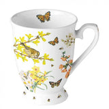 Bögre Tavaszi madaras pillangós porcelán bögre Spring awakening 250 ml