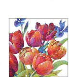 Szalvéta Tavaszi tulipános koktél papírszalvéta 25x25 cm Tulips of joy
