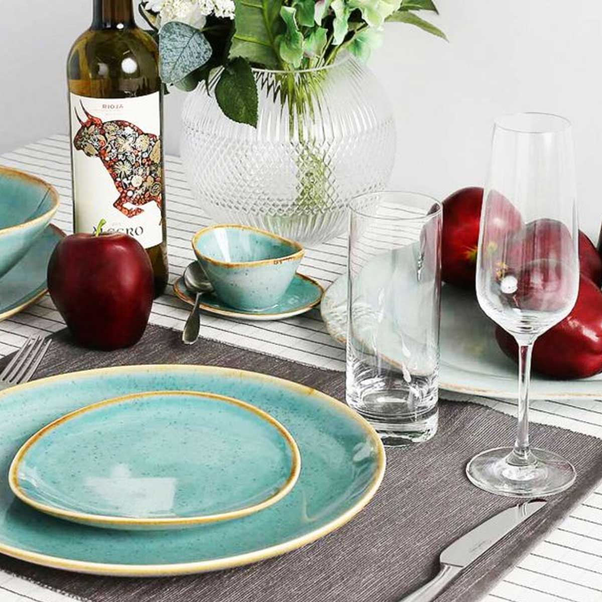 Tognana Trend Split desszertes tányér 20 cm türkiz porcelán