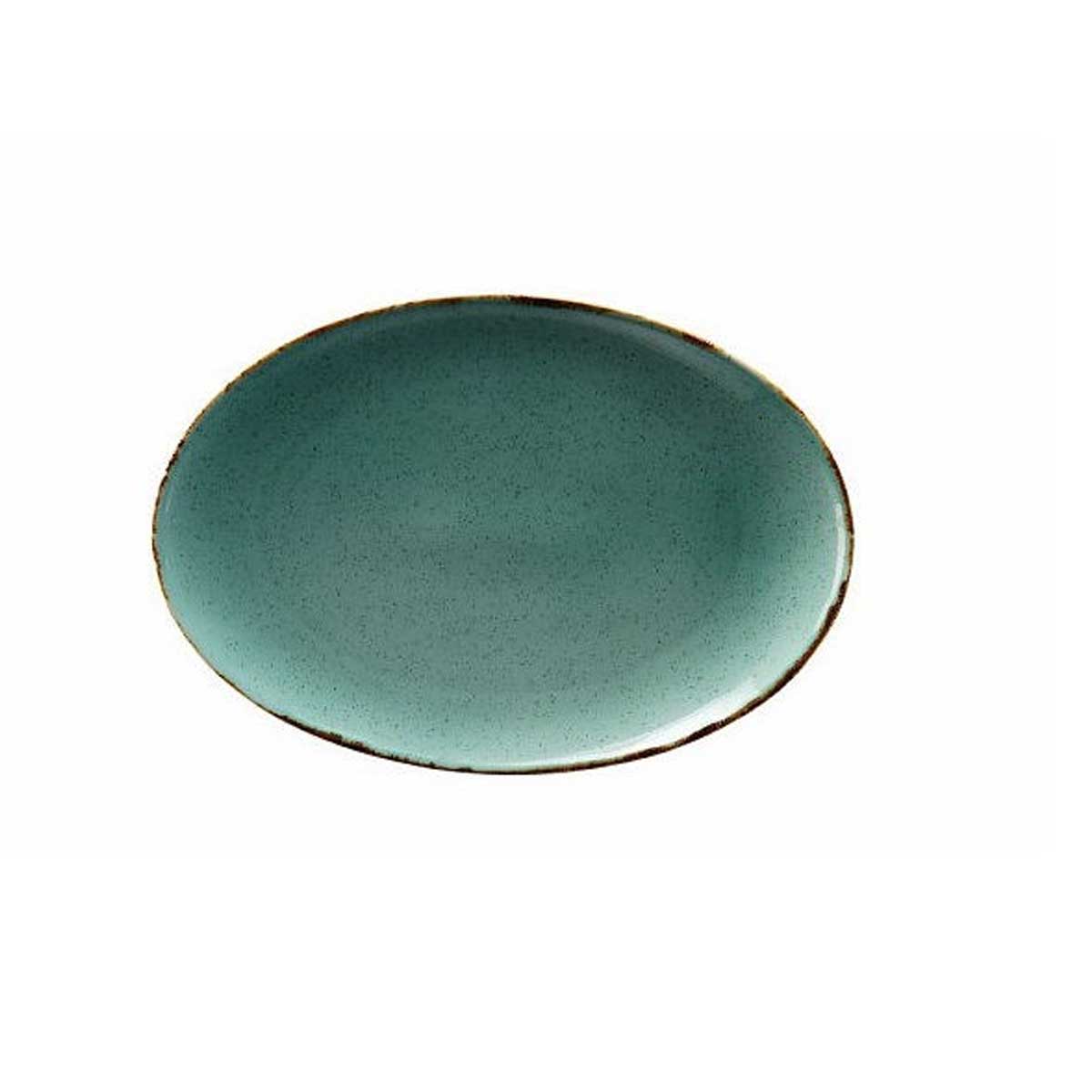 Tognana Trend Split ovális kínáló tál 30 cm türkiz porcelán