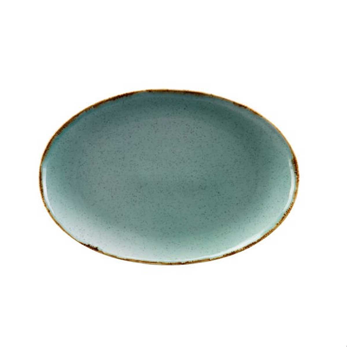 Tognana Trend Split ovális kínáló tál 35 cm türkiz porcelán