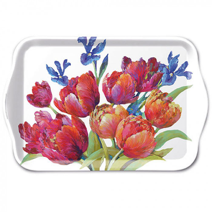 Tálca Tulipános műanyag kistálca 13x21 cm Tulips of joy
