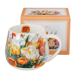 Tulipános porcelán öblös bögre – 430 ml