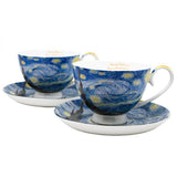 Van Gogh Csillagos éj porcelán csésze aljjal - 250 ml - szív díszdobozos