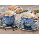Van Gogh Csillagos éj porcelán csésze aljjal, kanállal szett - 250 ml - díszdobozos