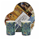 Van Gogh Íriszek porcelán bögre szett 300 ml - szív díszdobozos