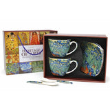 Van Gogh Íriszek porcelán csésze aljjal, kanállal szett - 250 ml - díszdobozban