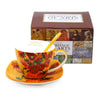Van Gogh Napraforgók porcelán csésze aljjal, kanállal - 250 ml - díszdobozos
