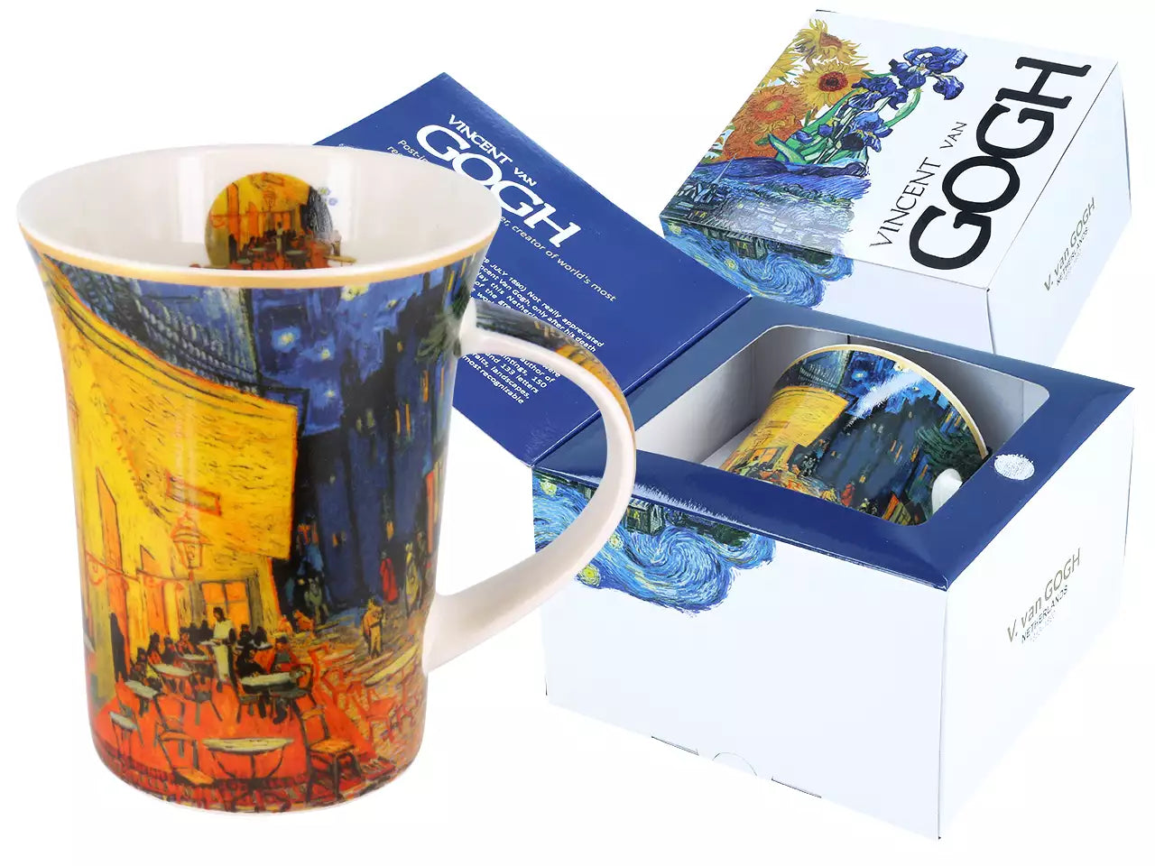 Bögre, csésze Van Gogh porcelán bögre díszdobozban 350 ml Kávéház éjjel