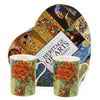 Van Gogh Vörös pipacsok a vázában porcelán bögre szett 300 ml - szív díszdobozos
