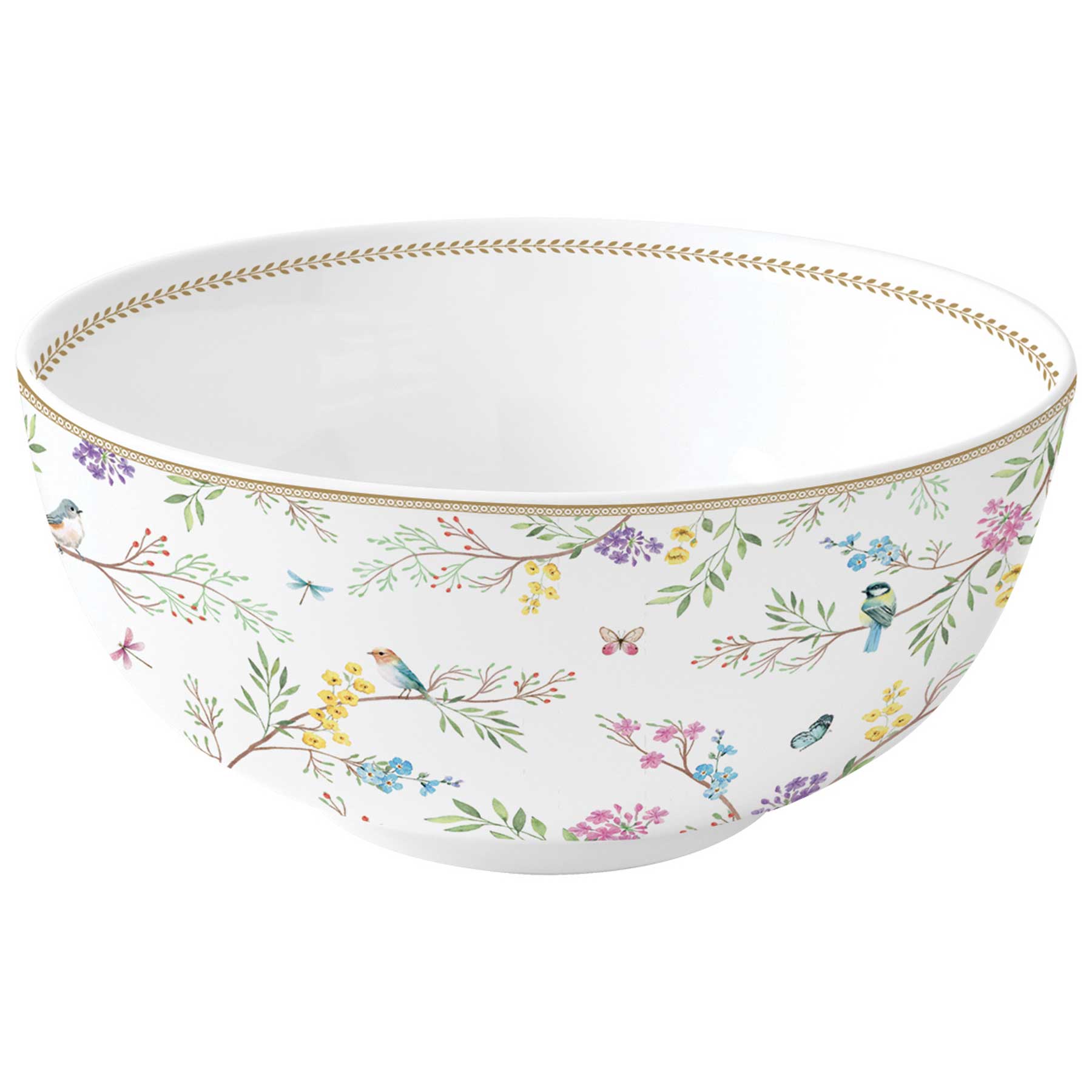 Tálka Vintage porcelán nagy tál 23 cm Birds Melody
