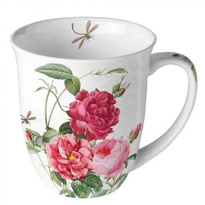Bögre Vintage virágos porcelán bögre Amber