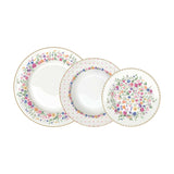 Virág mintás 18 részes porcelán étkészlet Easy Life Mon Amour