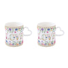 Virág mintás porcelán bögre szett 2 db-os 320 ml díszdobozban Easy Life Mon Amour