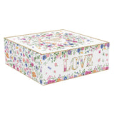Virág mintás porcelán eszpresszó kávés csésze aljjal 2 személyes kanállal díszdobozban Easy Life Mon Amour