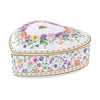 Virág mintás porcelán fedeles ékszertartó tálka díszdobozban Easy Life Mon Amour