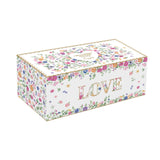 Virág mintás porcelán tálcával díszdobozban Easy Life Mon Amour