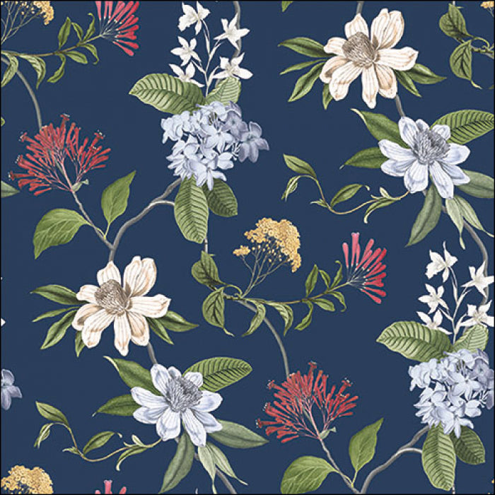 Szalvéta Virágos papírszalvéta 33x33 cm 20 db-os Floral mix Blue