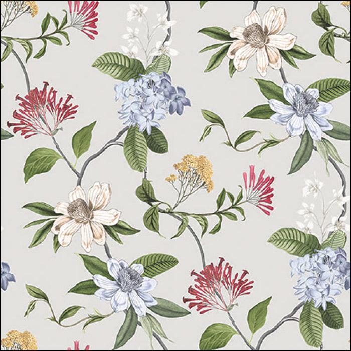 Szalvéta Virágos papírszalvéta 33x33 cm 20 db-os Floral mix Grey