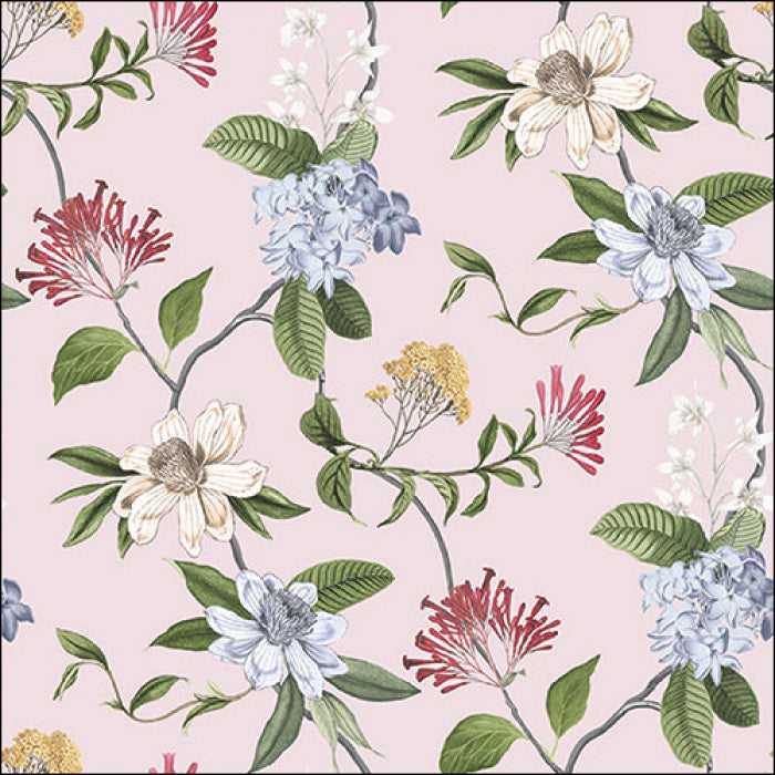 Szalvéta Virágos papírszalvéta 33x33 cm 20 db-os Floral mix lilac