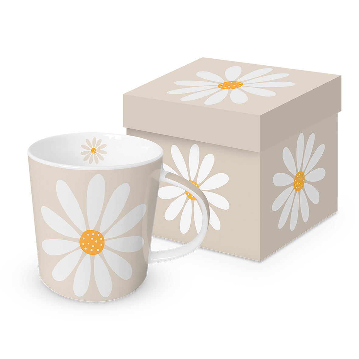 Virágos porcelán bögre 400 ml díszdobozban Happy Flower