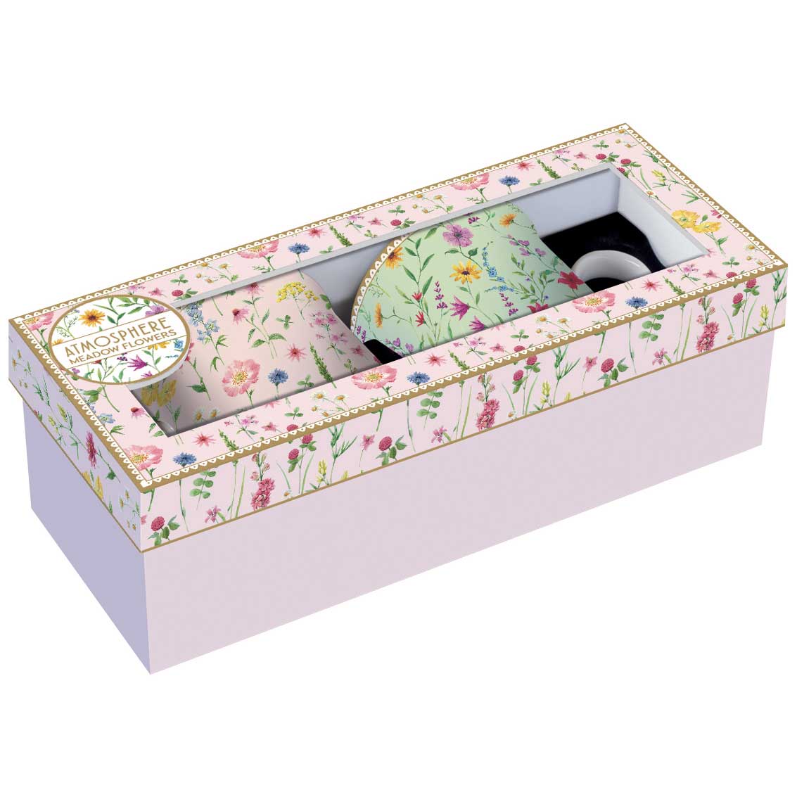 Bögre Virágos porcelán bögre szett 2 db Coffee Mania Meadow Flowers