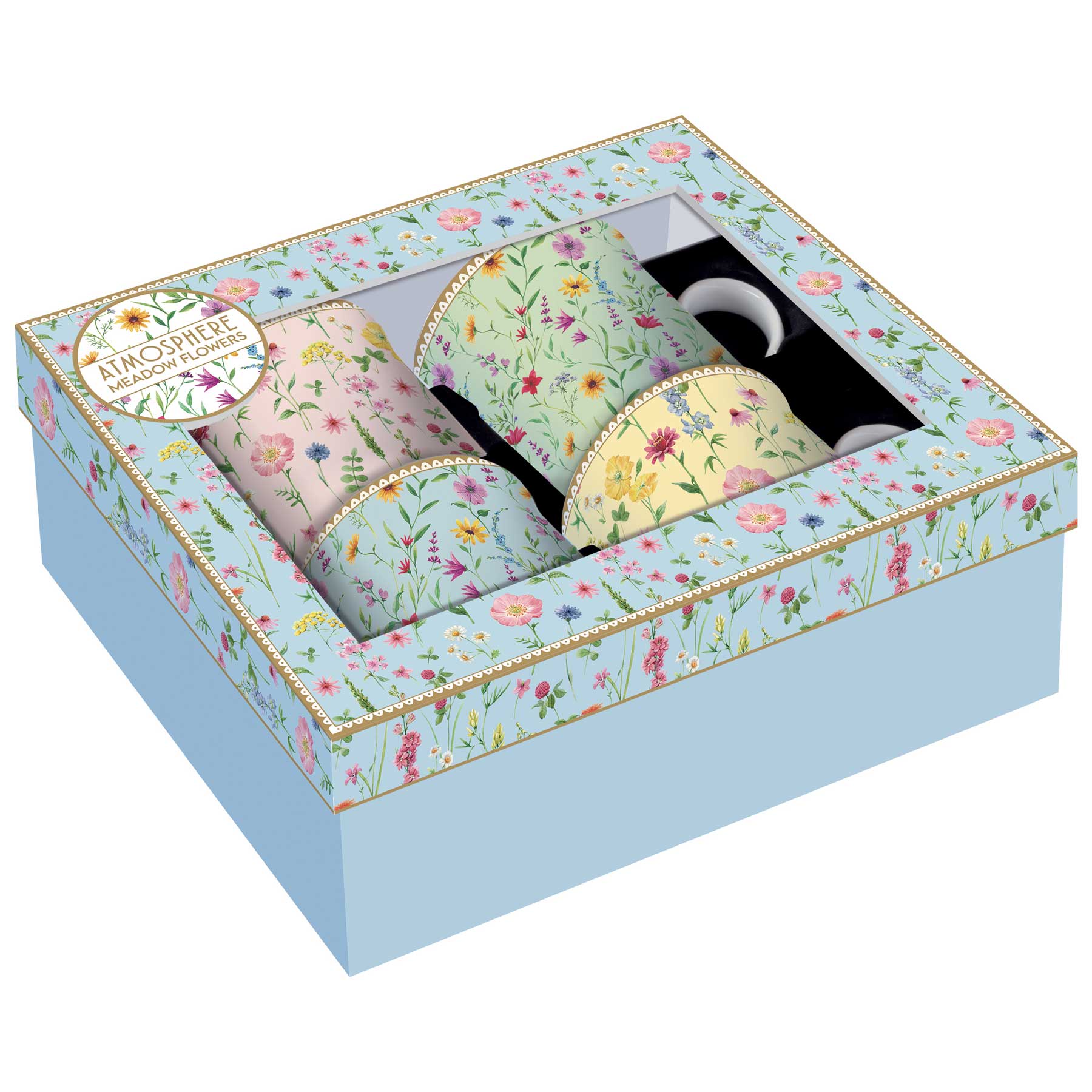Bögre Virágos porcelán bögre szett 4 db Coffee Mania Meadow Flowers