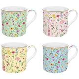 Bögre Virágos porcelán bögre szett 4 db Coffee Mania Meadow Flowers