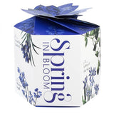 Virágos porcelán bögre szűrővel – 400 ml – kék díszdobozos