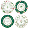 Étkészlet Virágos porcelán desszertes tányér 4 db szett Botanic Chic